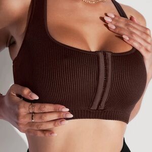 Popflex Hook it Up Seamless Bra- French Roast New with Tags
